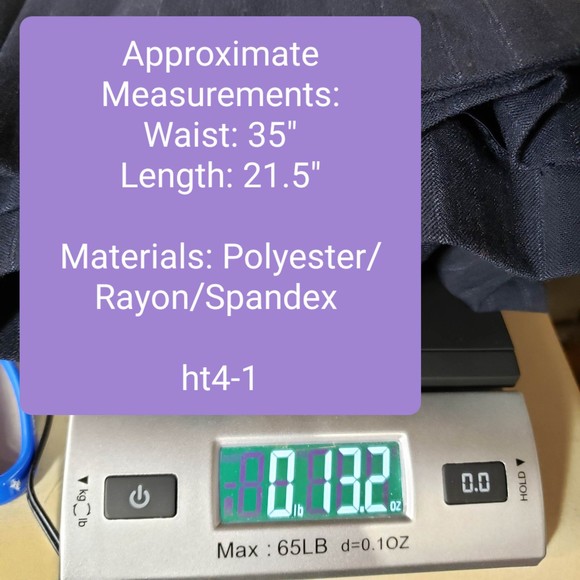 A Line Petite Women's size 16P Blue Striped Short Skirt - NWT - Picture 6 of 6